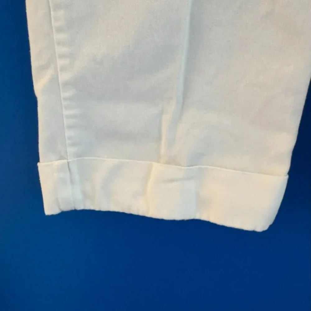 Liz Claiborne White Bermuda Flowy Shorts Audra Cotton Wide-leg Pants - Size 6